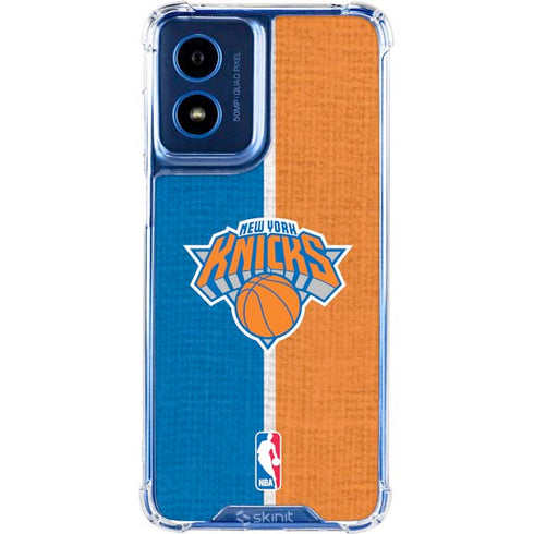NBA New York Knicks Canvas Moto G 5G (2024) Clear Case